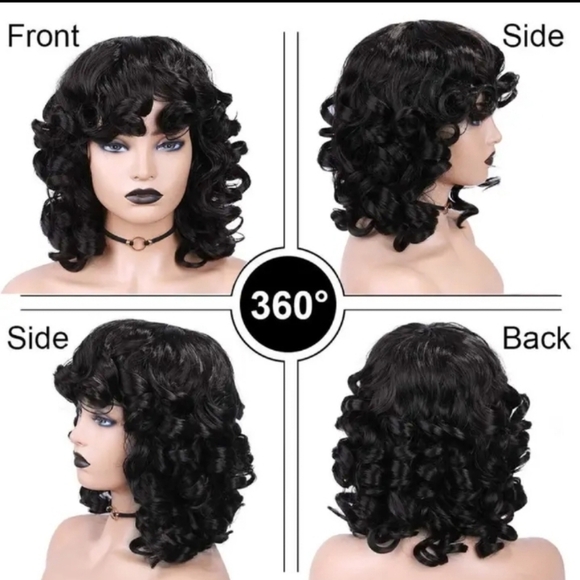 NWOT Afro Kinky Curly Wig Bouncy Fluffy Synthetic Hair Heat Resistant Wig - Picture 1 of 2